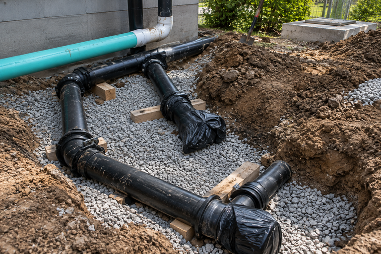 LiningWorks crew installing new underground pipe during a municipal sewer relining project.