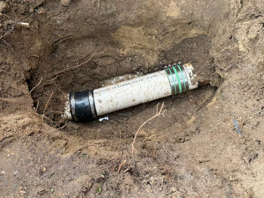 LiningWorks completing a pipe repair with new couplings in Rockingham, NC.