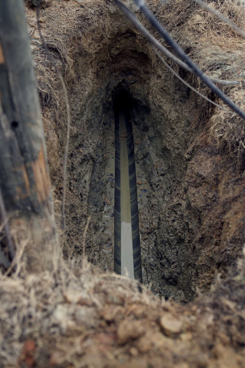 Problem excavated pipe