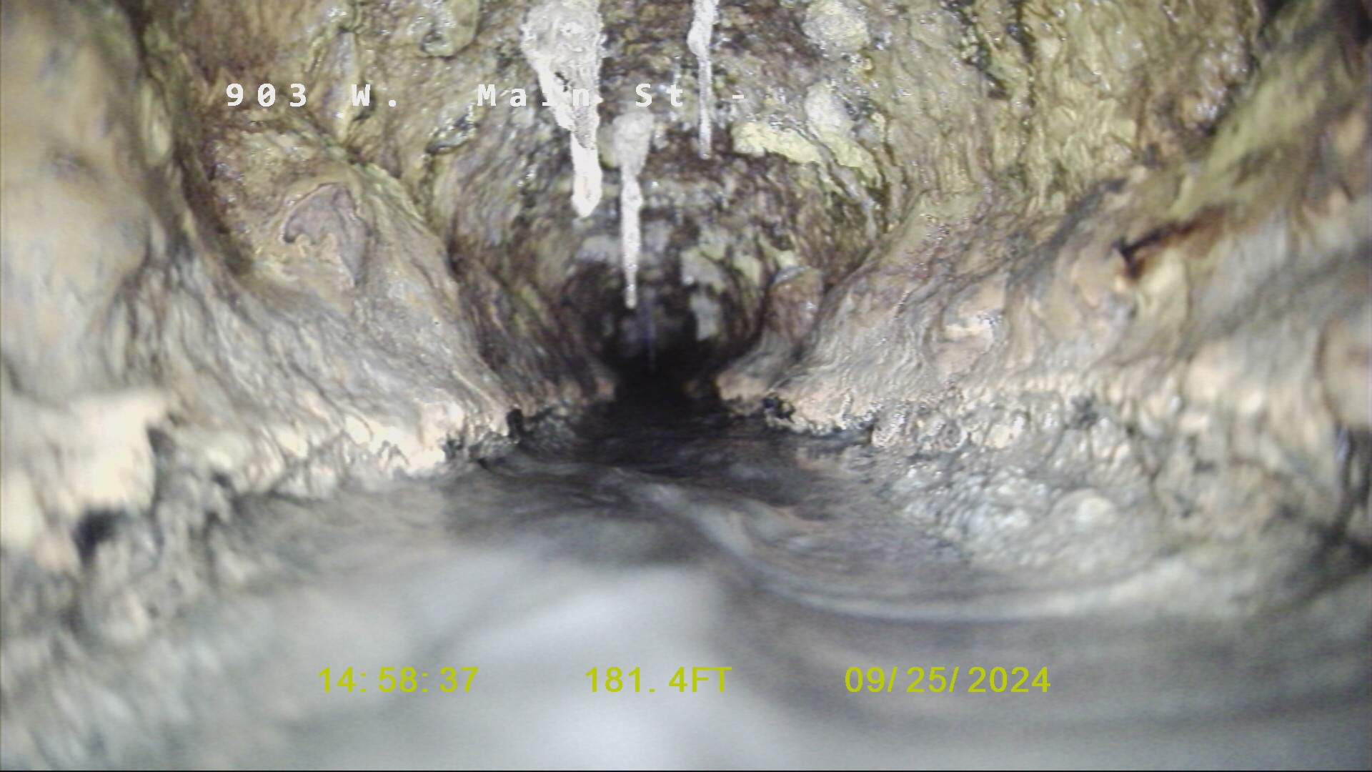 LiningWorks Trenchless Pipe Repair & Sewer Pipe Lining performing a camera inspection of sewer line blockages, Yadkinville